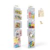 Woodoulogy Over Door Toy Organizer White Fabric Adjustable-6