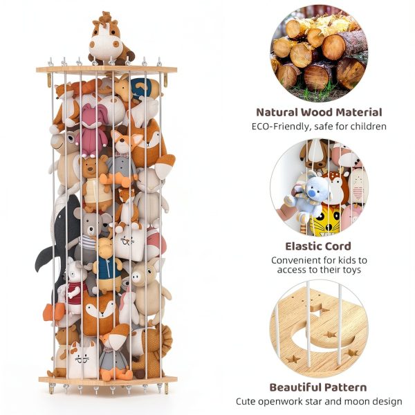 Stuffed Animal Organizer VORTULIUK Wall-Mounted Storage-3
