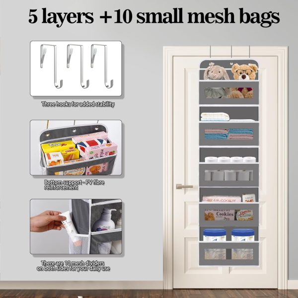 KYEVIS Over Door Organizer Foldable Nursery-2