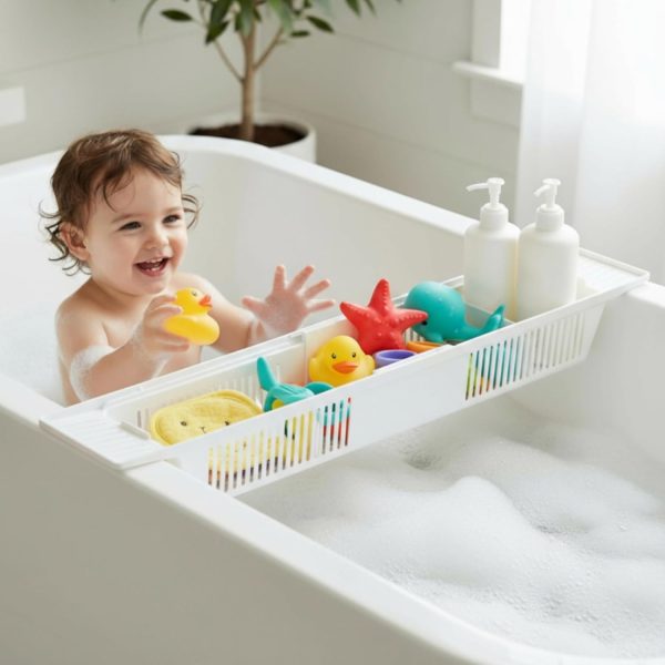 KidCo Bath Storage Basket Unisex Plastic Expandable-1