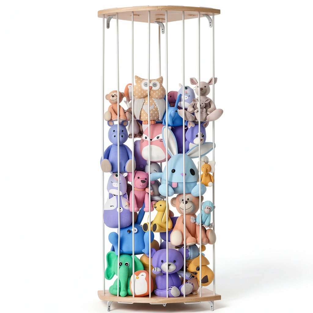 Corner Stuffed Animal Storage in a kids' bedroom