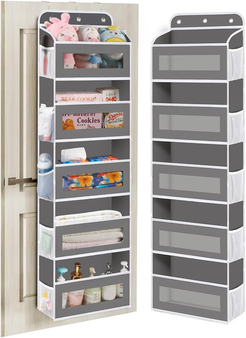 Installing KYEVIS Over Door Organizer Foldable Nursery on a standard bedroom door