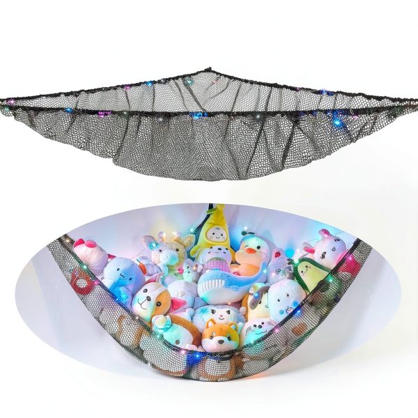 BeBeJoJo Stuffed Animal Hammock Black Polyester-6
