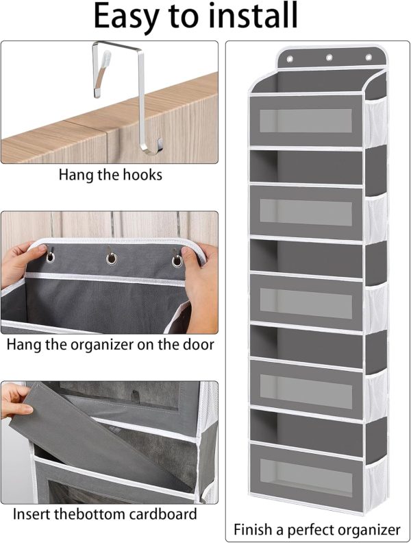 KYEVIS Over Door Organizer Foldable Nursery-3
