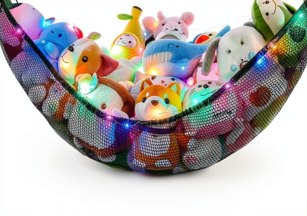 BeBeJoJo Stuffed Animal Hammock Black Polyester-3
