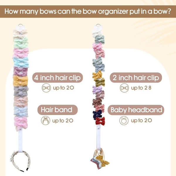 Bow Holder POVETIRE Ribbon Organizer for Girls-2