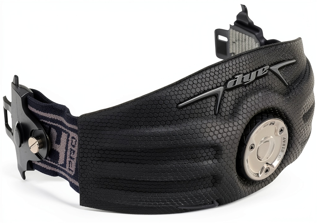 Installing DYE i4 Goggle Strap Pro Grip for Unisex Adults on a wooden desk
