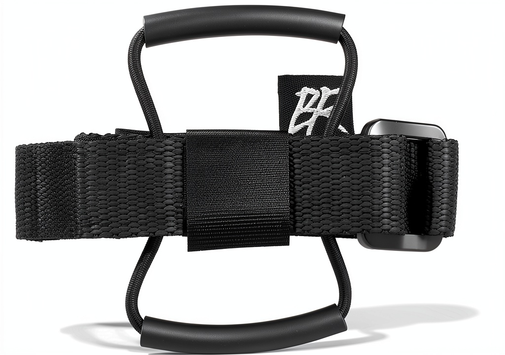 Installing Backcountry Research Race Strap Black Unisex Adult Size 7.75 on a wooden desk