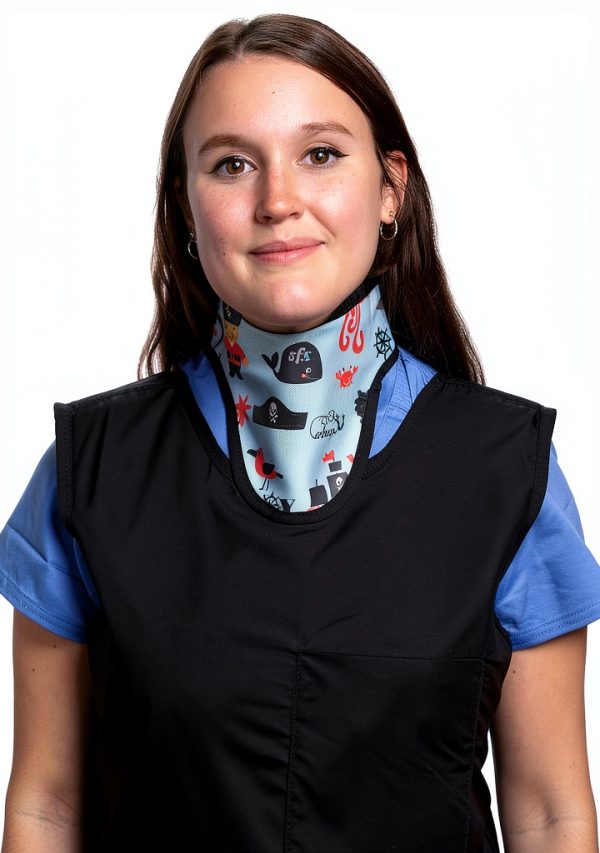 Thyroid Shield/Collar with PVC Easy Clean Color Pirate .50mm PB Light Weight Radiation Protection-1