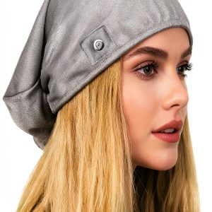 Grounding Hood Radiation Shielding Hat, Earth Connected Full Head Cover, Dual-Function Silver Fiber Faraday Protection Brain Coat-0