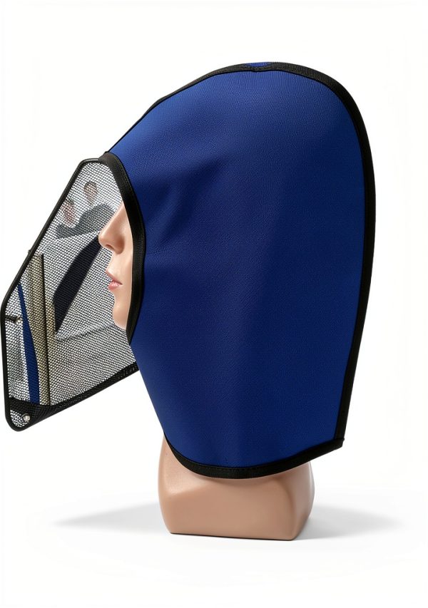 X-ray Protection Lead Cap Hood with Thyroid Shield,Radiation Safety Leaded Protector Hat, for X-Ray MRI CT, 0.5mm Pb Blue-0