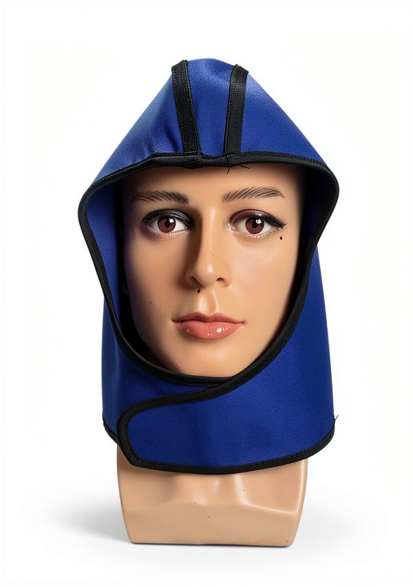 X-ray Protection Lead Cap Hood with Thyroid Shield,Radiation Safety Leaded Protector Hat, for X-Ray MRI CT, 0.5mm Pb Blue-2